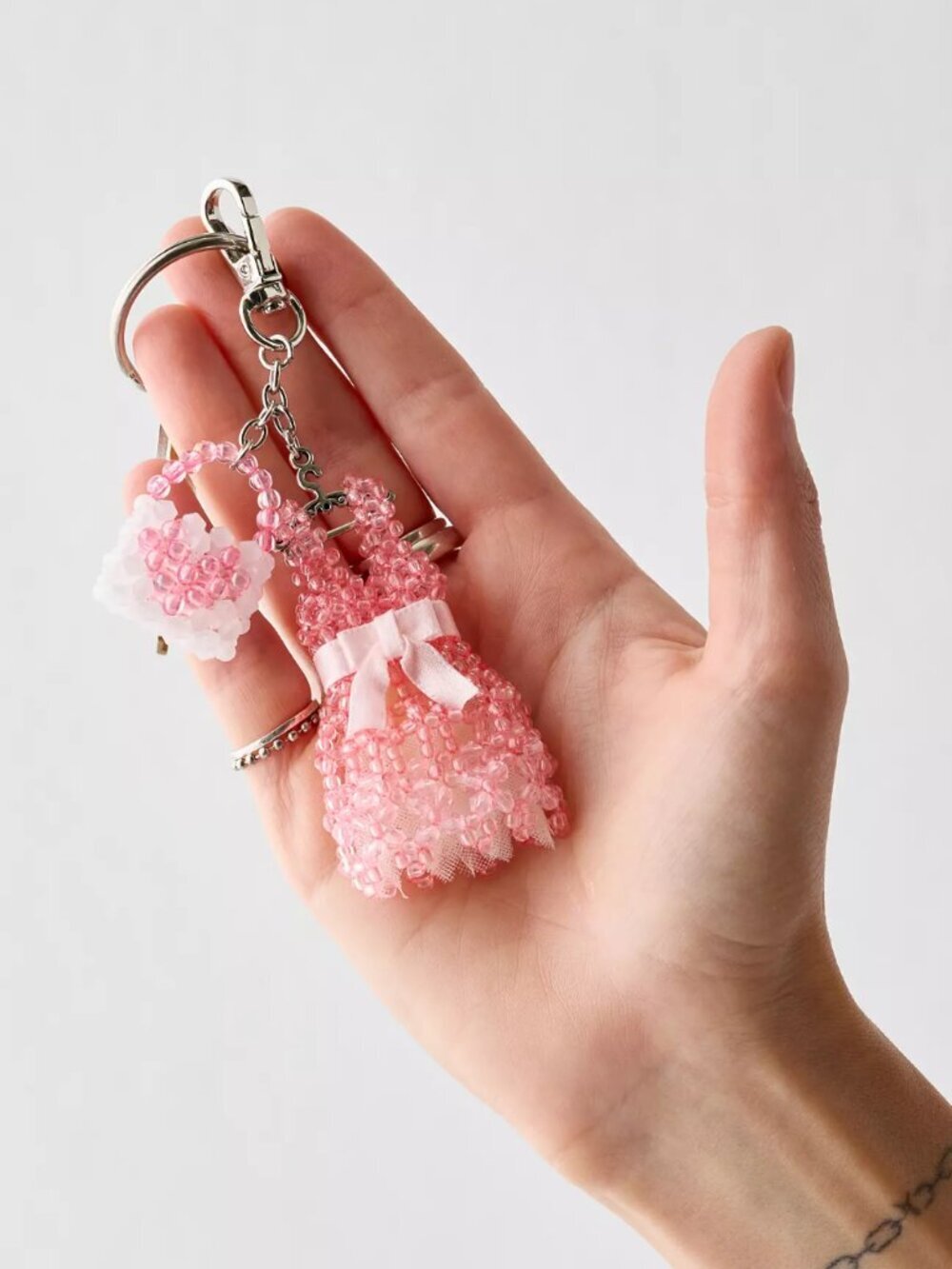 NWT Urban Outfitters Beaded Clothes Keychain in Dress - Picture 3 of 3